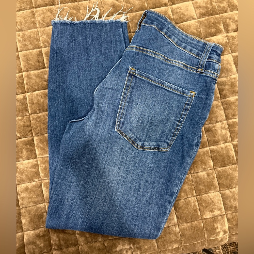 LC Lauren Conrad Frayed Hem Blue Jeans